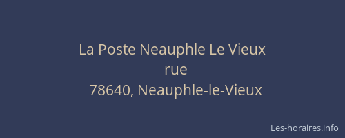 La Poste Neauphle Le Vieux