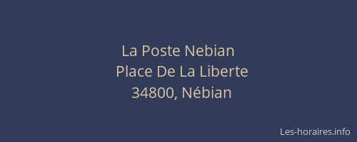 La Poste Nebian