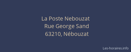 La Poste Nebouzat