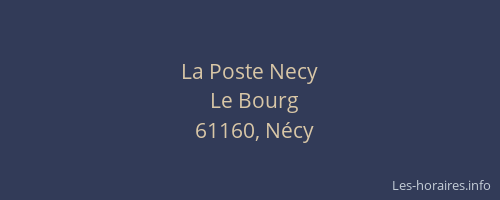La Poste Necy
