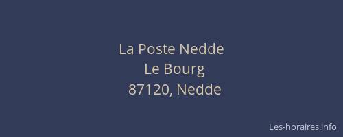 La Poste Nedde