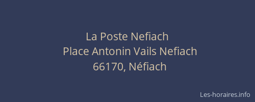 La Poste Nefiach