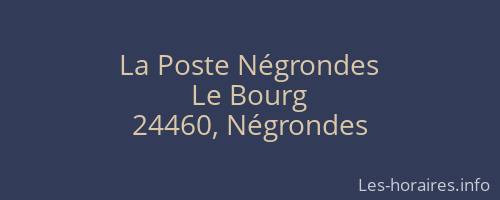 La Poste Négrondes