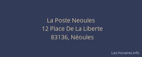 La Poste Neoules
