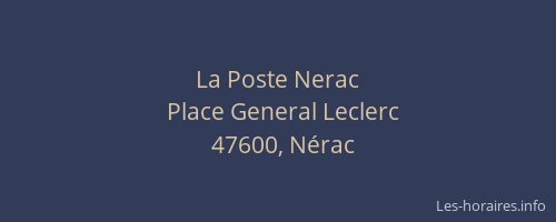 La Poste Nerac