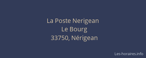 La Poste Nerigean