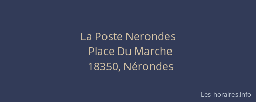 La Poste Nerondes