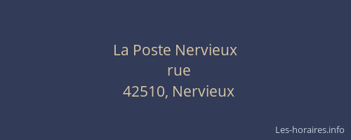 La Poste Nervieux
