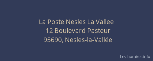 La Poste Nesles La Vallee