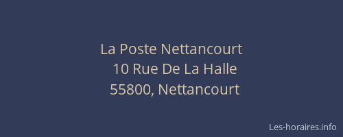 La Poste Nettancourt