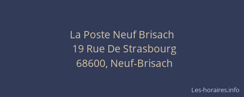La Poste Neuf Brisach