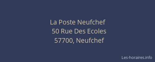 La Poste Neufchef