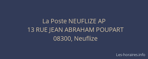 La Poste NEUFLIZE AP