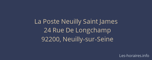 La Poste Neuilly Saint James