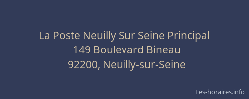 La Poste Neuilly Sur Seine Principal