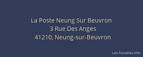 La Poste Neung Sur Beuvron
