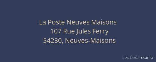La Poste Neuves Maisons
