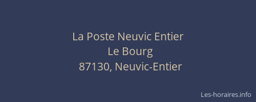 La Poste Neuvic Entier