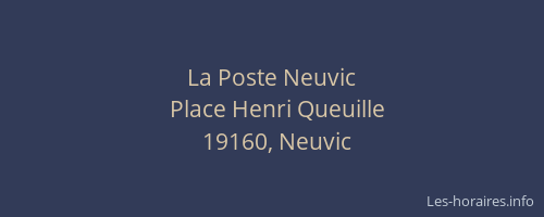 La Poste Neuvic