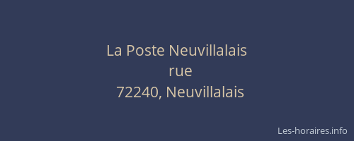 La Poste Neuvillalais