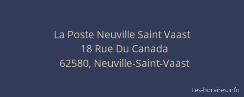 La Poste Neuville Saint Vaast