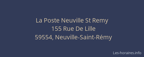 La Poste Neuville St Remy