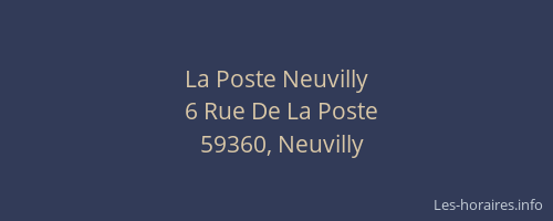 La Poste Neuvilly