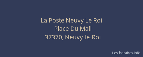 La Poste Neuvy Le Roi