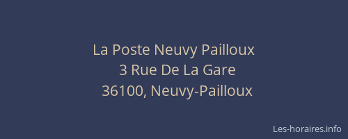 La Poste Neuvy Pailloux