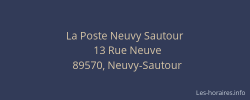La Poste Neuvy Sautour