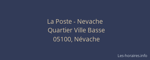 La Poste - Nevache