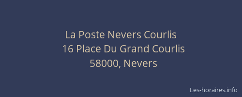 La Poste Nevers Courlis