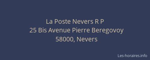 La Poste Nevers R P