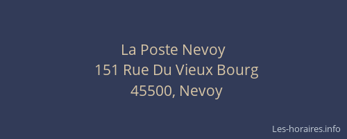 La Poste Nevoy