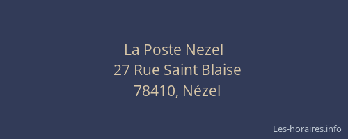 La Poste Nezel