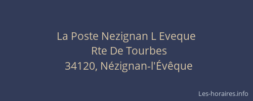 La Poste Nezignan L Eveque