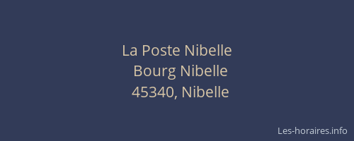 La Poste Nibelle