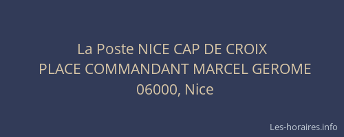 La Poste NICE CAP DE CROIX