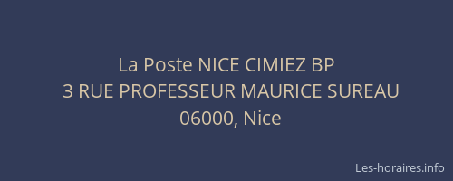 La Poste NICE CIMIEZ BP