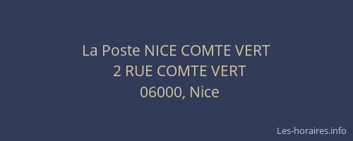 La Poste NICE COMTE VERT