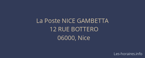 La Poste NICE GAMBETTA