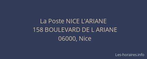 La Poste NICE L'ARIANE