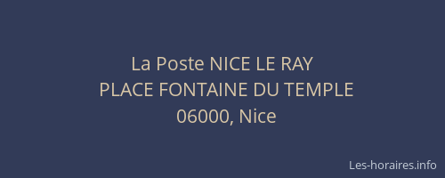 La Poste NICE LE RAY