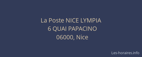 La Poste NICE LYMPIA