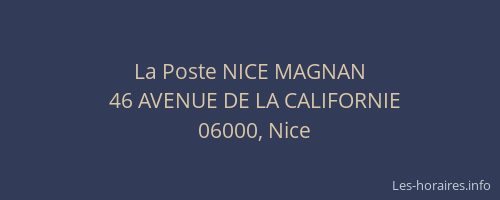 La Poste NICE MAGNAN