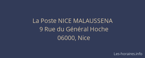 La Poste NICE MALAUSSENA