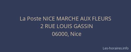 La Poste NICE MARCHE AUX FLEURS