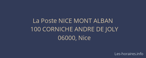 La Poste NICE MONT ALBAN