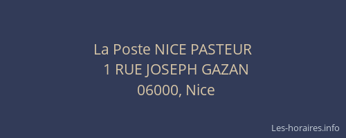 La Poste NICE PASTEUR