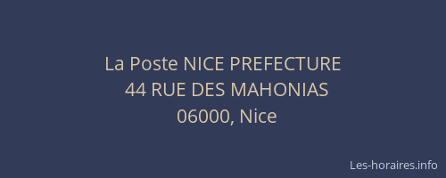 La Poste NICE PREFECTURE
